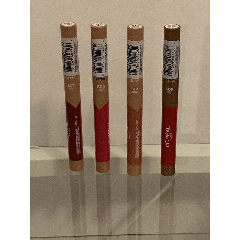 (4) L'Oreal Infallible Matte Crayon 504 505 507 512 Spice Toffee Caramel Chili